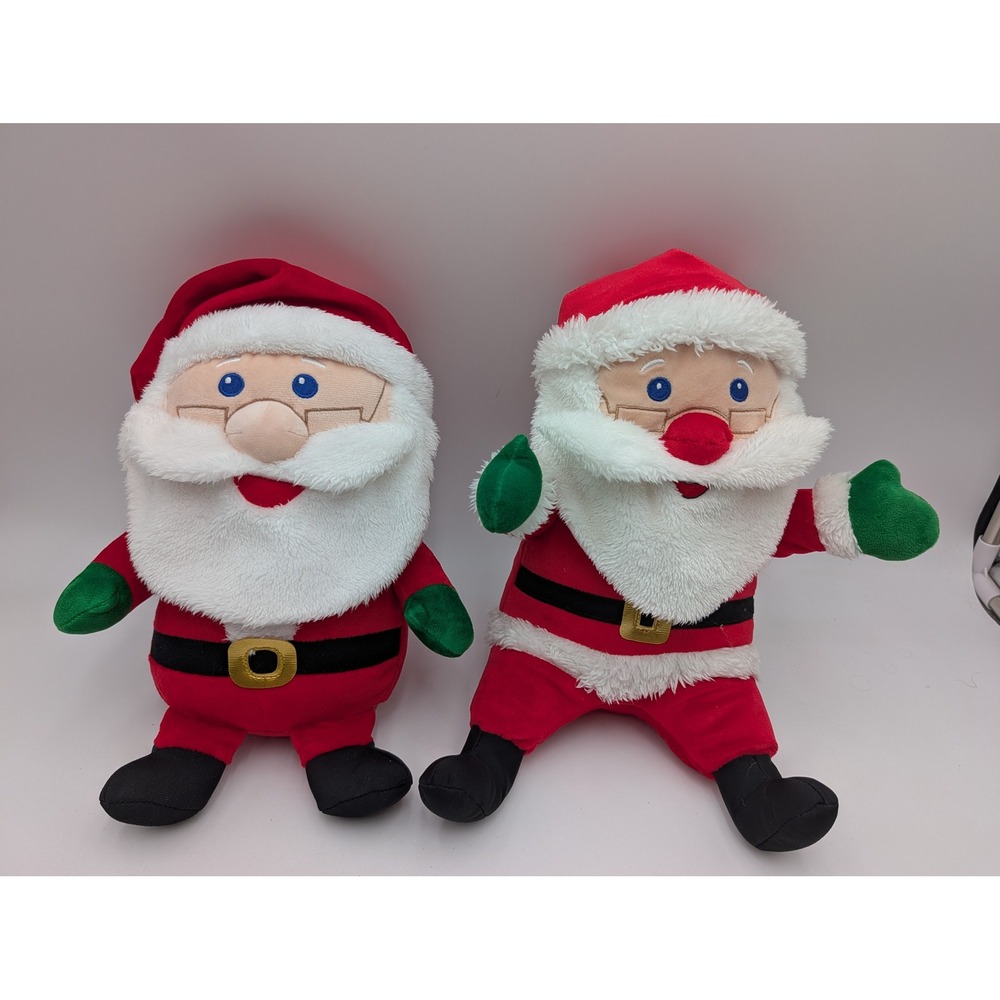 Kohls Cares Santa Claus Plush Lot Red White Christmas Holiday Stuffed Toy